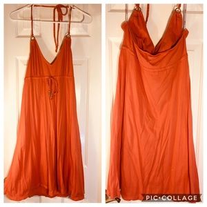 Papaya Orange Beach Day Dress